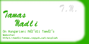 tamas madli business card